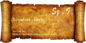 Szombat Imre névjegykártya